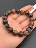 Multi Rutile Bracelet • 11 mm Size • Code #M10• AAA Quality •Weight 36 gm. Natural Rutilated Quartz Bracelet