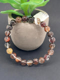 Multi Rutile Bracelet • 8 mm Size • Code #M3• AAA Quality •Weight 17.7 gm. Natural Rutilated Quartz Bracelet
