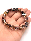 Multi Rutile Bracelet • 8 mm Size • Code #M3• AAA Quality •Weight 17.7 gm. Natural Rutilated Quartz Bracelet