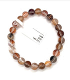 Multi Rutile Bracelet • 7.50 mm Size • Code #M1• AAA Quality •Weight 14.7 gm. Natural Rutilated Quartz Bracelet