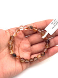 Multi Rutile Bracelet • 7.50 mm Size • Code #M1• AAA Quality •Weight 14.7 gm. Natural Rutilated Quartz Bracelet