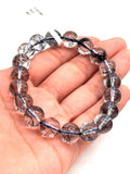 Blue Rutile Bracelet • 10.50 mm Size • Code #B7 • AAAA Quality • Weight 31.1 gm • Natural Rutilated Quartz • Rare Quality Rutile Bracelet