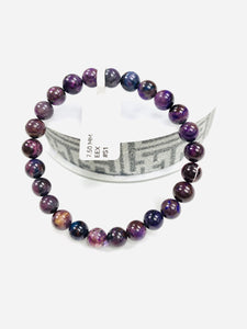 Sugulite Bracelet 7.50 mm Size • Code #S1 • AAA Quality • Sugulite Round Bracelet 7.5 Inch Length • Natural Sugulite - Purple Color