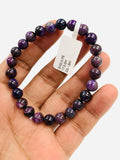 Sugulite Bracelet 7.50 mm Size • Code #S1 • AAA Quality • Sugulite Round Bracelet 7.5 Inch Length • Natural Sugulite - Purple Color