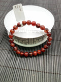 Red Rutile Round Bracelet • 7.80 mm Size • Code #A2 • AAA Quality • Natural Rutilated Quartz Bracelet