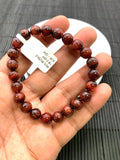 Red Rutile Round Bracelet • 8 mm Size • Code #A4 • AAA Quality • Natural Rutilated Quartz Bracelet