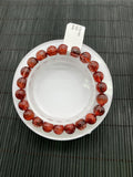 Red Rutile Round Bracelet • 8.50 mm Size • Code #A8 • AAA Quality • Natural Rutilated Quartz Bracelet
