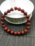 Red Rutile Round Bracelet • 8.50 mm Size • Code #A11 • AAA Quality • Natural Rutilated Quartz Bracelet