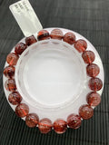 Red Rutile Round Bracelet • 10 mm Size • Code #A12 • AAA Quality • Natural Rutilated Quartz Bracelet