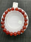 Red Rutile Round Bracelet • 10 mm Size • Code #A14 • AAA Quality • Natural Rutilated Quartz Bracelet