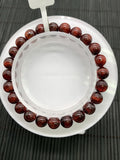 Red Rutile Round Bracelet • 7.50 mm Size • Code #B2 • AA Quality • Natural Rutilated Quartz Bracelet