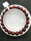 Red Rutile Round Bracelet • 9 mm Size • Code #B7 • AA Quality • Natural Rutilated Quartz Bracelet