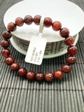 Red Rutile Round Bracelet • 9 mm Size • Code #B7 • AA Quality • Natural Rutilated Quartz Bracelet