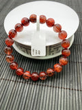 Red Rutile Round Bracelet • 9 mm Size • Code #B9 • AA Quality • Natural Rutilated Quartz Bracelet