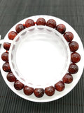 Red Rutile Round Bracelet • 9 mm Size • Code #B10 • AA Quality • Natural Rutilated Quartz Bracelet