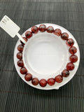 Red Rutile Round Bracelet • 9 mm Size • Code #B11 • AA Quality • Natural Rutilated Quartz Bracelet