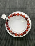 Red Rutile Round Bracelet • 9 mm Size • Code #B12 • AA Quality • Natural Rutilated Quartz Bracelet