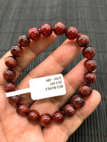 Red Rutile Round Bracelet • 9 mm Size • Code #B14 • AA Quality • Natural Rutilated Quartz Bracelet