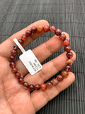 Red Rutile Round Bracelet • 6.50 mm Size • Code #B16 • AA Quality • Natural Rutilated Quartz Bracelet