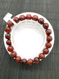 Red Rutile Round Bracelet • 9.50 mm Size • Code #B20 • AA Quality • Natural Rutilated Quartz Bracelet