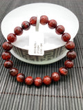 Red Rutile Round Bracelet • 9.50 mm Size • Code #B20 • AA Quality • Natural Rutilated Quartz Bracelet