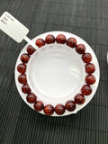 Red Rutile Round Bracelet • 9.50 mm Size • Code #B21 • AA Quality • Natural Rutilated Quartz Bracelet