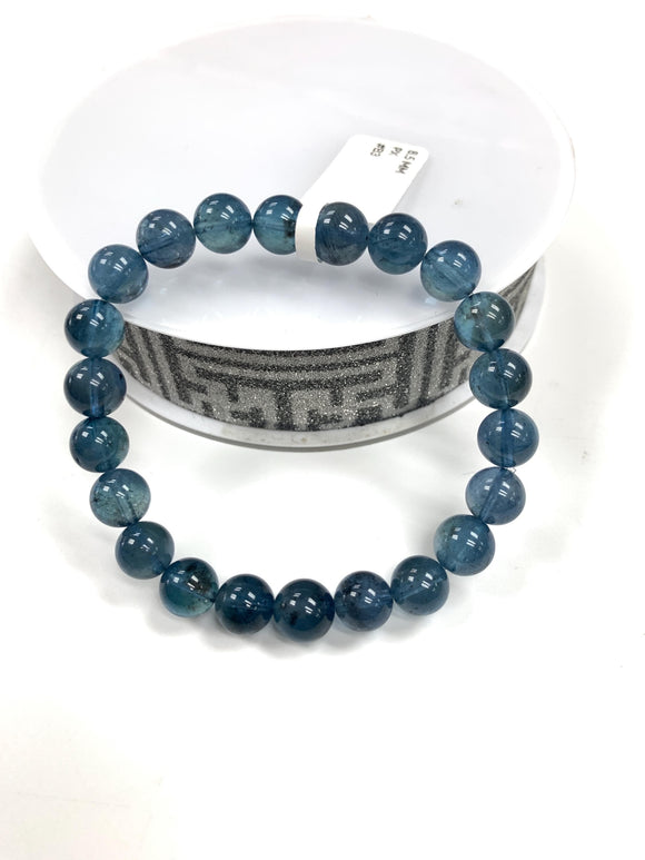 Santa Maria Aquamarine Bracelet • 8.5 mm Size • Code B3 • AAA Quality • Natural Aquamarine Round Bracelet