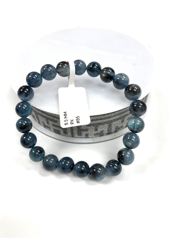 Santa Maria Aquamarine Bracelet • 8.5 mm Size • Code B5 • AAA Quality • Natural Aquamarine Round Bracelet