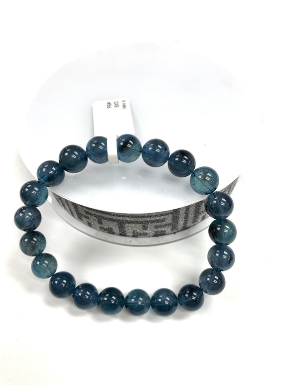 Santa Maria Aquamarine Bracelet • 9 mm Size • Code B6 • AAA Quality • Natural Aquamarine Round Bracelet
