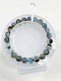 Moss Aquamarine Bracelet • 8 mm Size • Code M1 • AAAA Quality • Natural Aquamarine Round Bracelet
