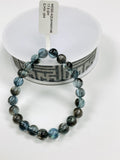 Moss Aquamarine Bracelet • 8 mm Size • Code M4 • AAAA Quality • Natural Aquamarine Round Bracelet