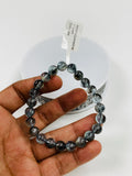 Moss Aquamarine Bracelet • 8 mm Size • Code M4 • AAAA Quality • Natural Aquamarine Round Bracelet