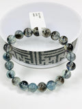 Moss Aquamarine Bracelet • 8.50 mm Size • Code M9 • AAAA Quality • Natural Aquamarine Round Bracelet