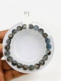 Moss Aquamarine Bracelet • 8.80 mm Size • Code M13 • AAAA Quality • Natural Aquamarine Round Bracelet