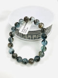 Moss Aquamarine Bracelet • 9 mm Size • Code M15 • AAAA Quality • Natural Aquamarine Round Bracelet