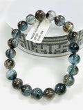 Moss Aquamarine Bracelet • 9 mm Size • Code M15 • AAAA Quality • Natural Aquamarine Round Bracelet