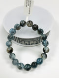 Moss Aquamarine Bracelet • 10.5 mm Size • Code M19 • AAAA Quality • Natural Aquamarine Round Bracelet