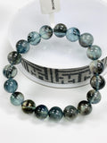 Moss Aquamarine Bracelet • 10.5 mm Size • Code M20 • AAAA Quality • Natural Aquamarine Round Bracelet