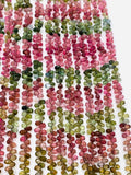 Multi tourmaline Faceted Drops Briolettes, Super Fine Quality, 8 Inch Strand, Natural Tourmaline Briolettes