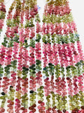 Multi tourmaline Faceted Drops Briolettes, Super Fine Quality, 8 Inch Strand, Natural Tourmaline Briolettes
