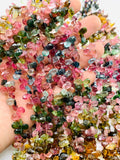 Tourmaline Faceted Pear Briolette, AAA Quality, 8 Inch Strand, Tourmaline Briolette Size 5-5.5x8-10 mm