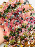 Tourmaline Faceted Pear Briolette, AAA Quality, 8 Inch Strand, Tourmaline Briolette Size 4-4.5x6-8 mm
