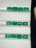 Natural Emerald 4-5x5.5-6 mm Size - 0.56 cts Weight - Pack of 1 Piece -Code A1- Zambia Emerald- Emerald Cut - Gemstone Ring Earring