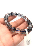 Blue Rutile Bracelet • 9 mm Size • Code #B4 • AAAA Quality • Weight 22.5 gm • Natural Rutilated Quartz • Rutile Round Bracelet