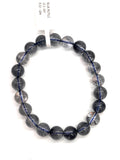 Blue Rutile Bracelet • 9 mm Size • Code #B4 • AAAA Quality • Weight 22.5 gm • Natural Rutilated Quartz • Rutile Round Bracelet