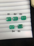 Natural Emerald - Code B1 to B5 - Zambia Emerald- Emerald Cut - Gemstone Ring Earring- Emerald Stone