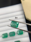Natural Emerald - Code B1 to B5 - Zambia Emerald- Emerald Cut - Gemstone Ring Earring- Emerald Stone