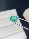 Natural Emerald 8X5.9 mm Size - 1.35 cts Weight - Code B9 - Pack of 1 Piece - Zambia Emerald- Emerald Cut - Gemstone Ring Earring