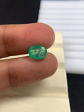 Natural Emerald 9.2x7 mm Size - 2 Cts Weight - Code C3 - Pack of 1 Piece - Zambia Emerald- Emerald Oval Cut - Gemstone Ring Earring
