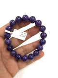 Charoite Bracelet • 11.5 mm size • Code CH-1 • Natural Charoite Round Bracelet • Charoite Jewelry